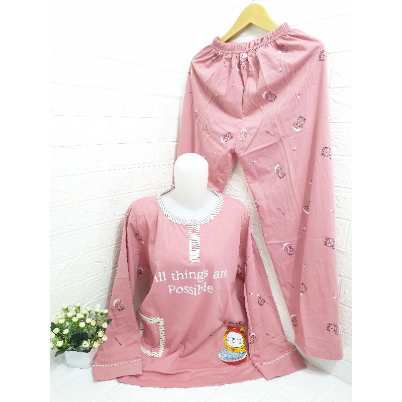 COD Baju tidur wanita tessa PP import bahan adem dan tebal 105-2