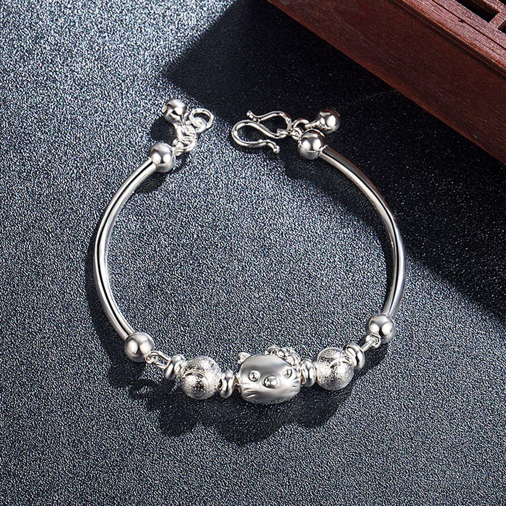 Gelang Wanita Agustina Hadiah Wanita Sederhana Unik Perhiasan Aksesoris Kepribadian Cinnamoroll Gelang Perak