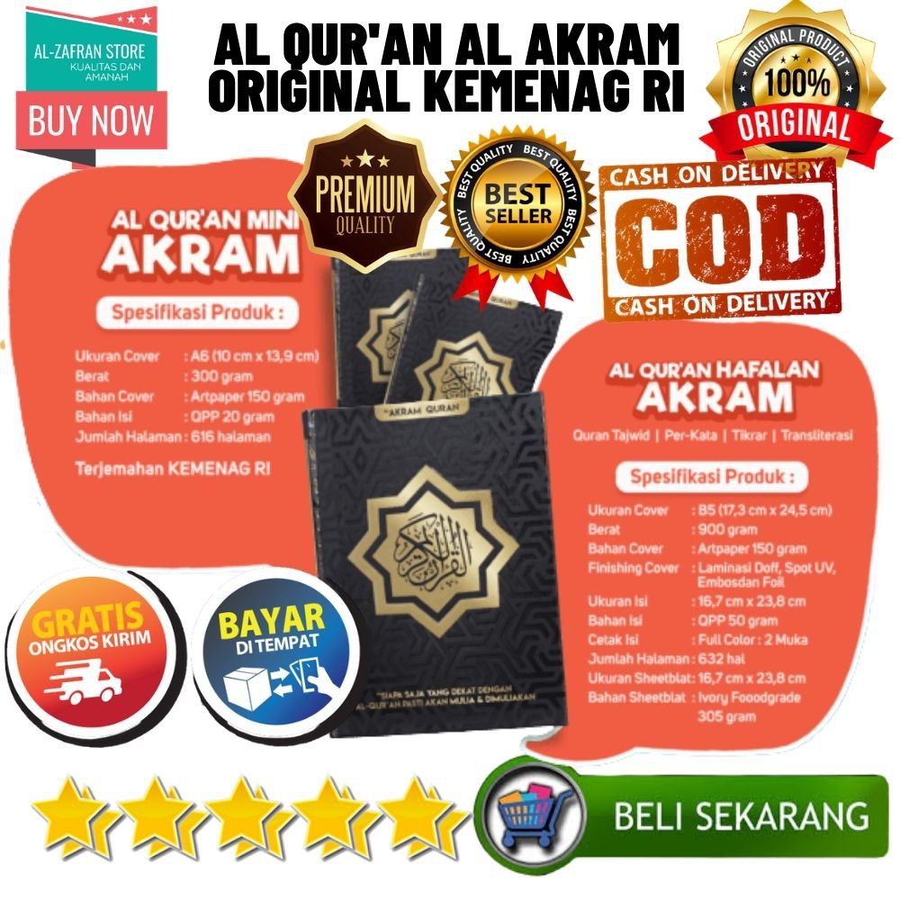 Alquran Al Quran Qur'an terjemah terjemahan buku tajwid hafalan kecil mini dan besar