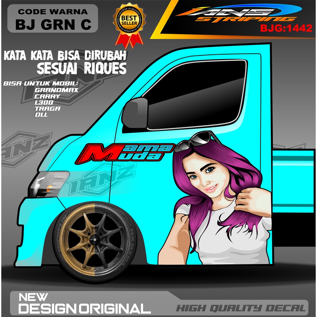 STIKER DECAL PINTU GRANMAX / DECAL PINTU L300 / STIKER MOBIL PICK UP