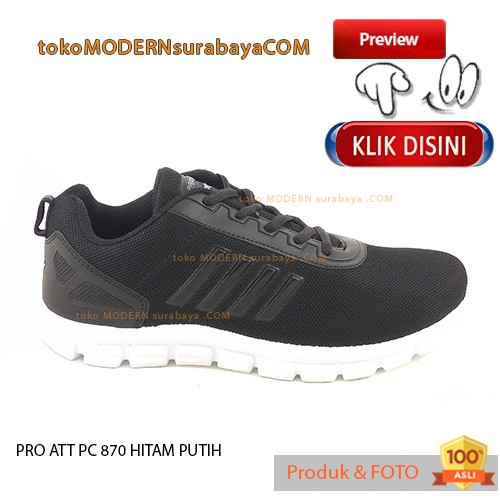 PRO ATT PC 870 HITAM PUTIH sepatu pria casual sneakers