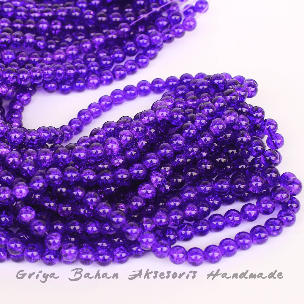 Batu Corak 12 Mm Merah Marun Bahan Aksesoris Handmade 