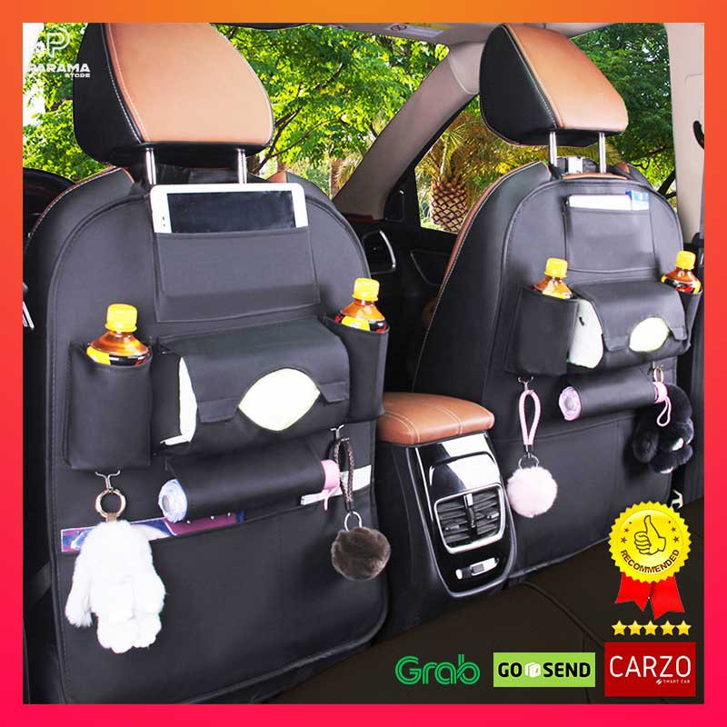 Original Premium Leather Car Seat Back Organizer Mobil / Tas Belakang Jok Mobil / Tas Kursi Mobil