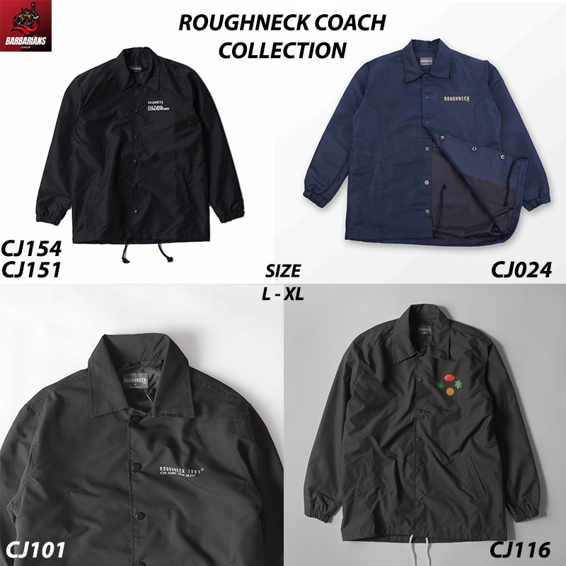 Roughneck Coach Jacket Collection Original L XL Black Navy White Jaket