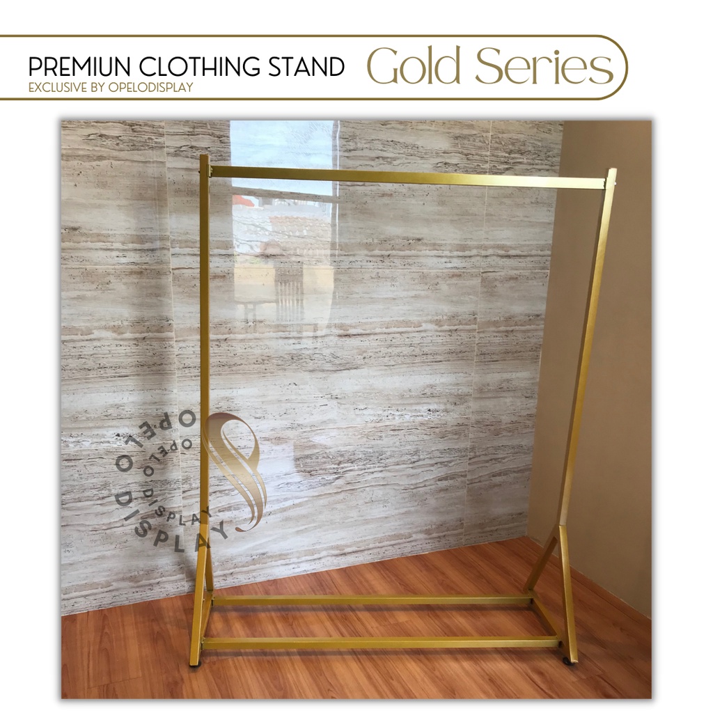 GAWANG BAJU MODEL SEGITIGA 120 CM GOLD SERIES / GANTUNGAN BAJU GAMIS