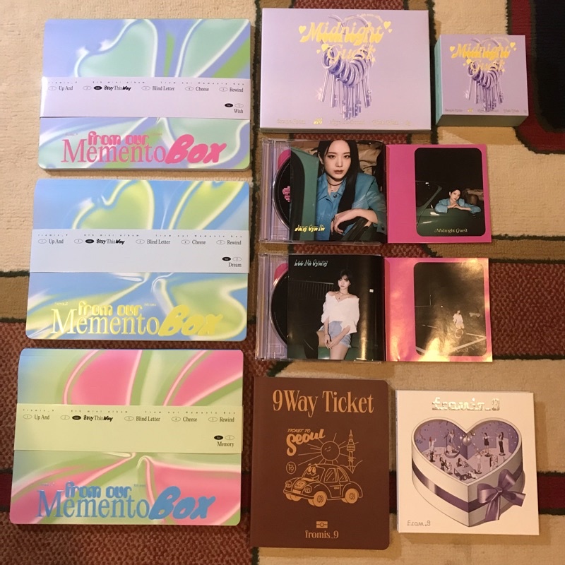 fromis_9 album only from our memento box fomb midnight guest before after jewel case booklet gyuri &
