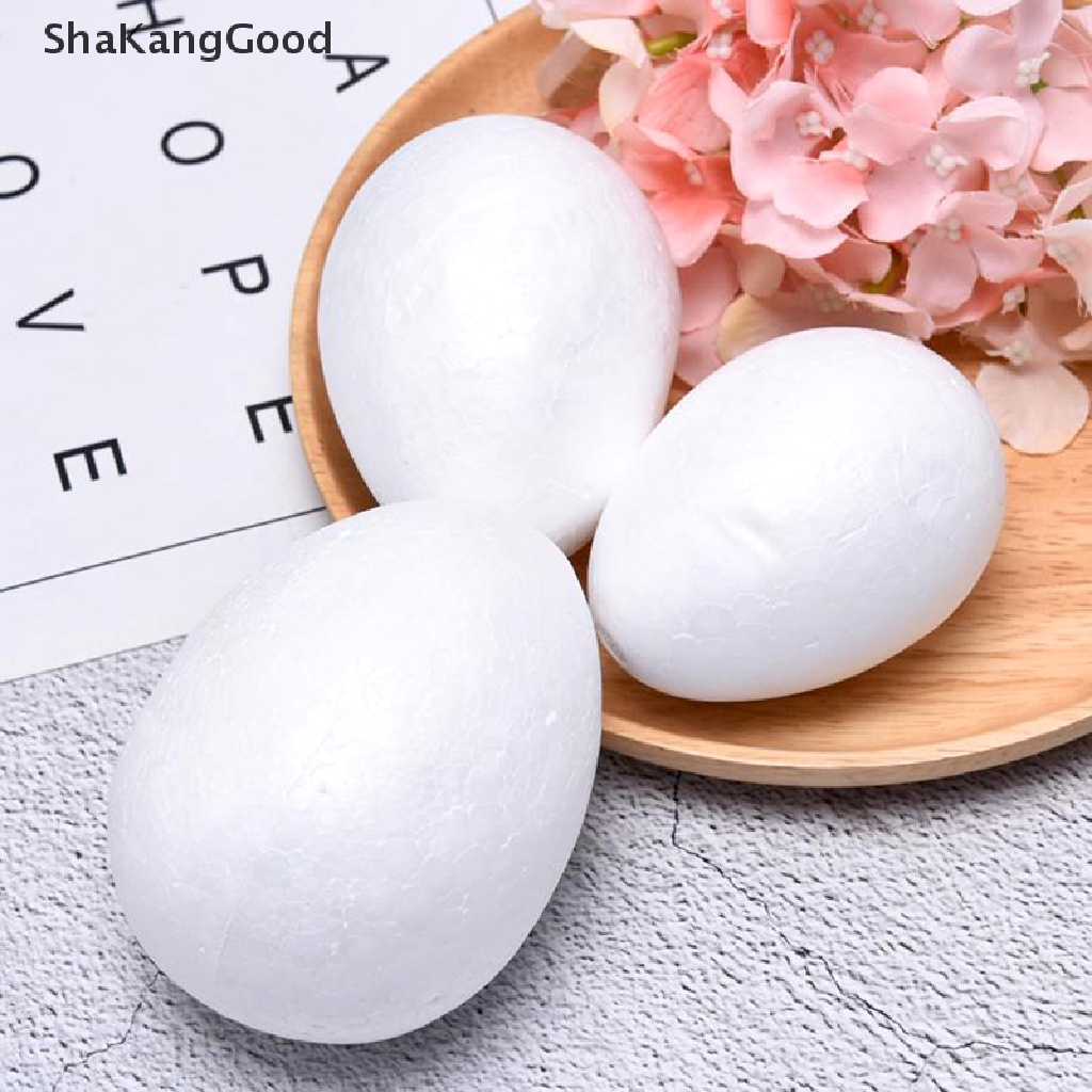 10pcs Bola Styrofoam Telur Paskah Handmade DIY Untuk Dekorasi Pesta