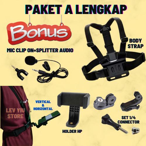 Chest Strap Mounting Hp Body Strap Action Kamera Tali Dada Head Strap