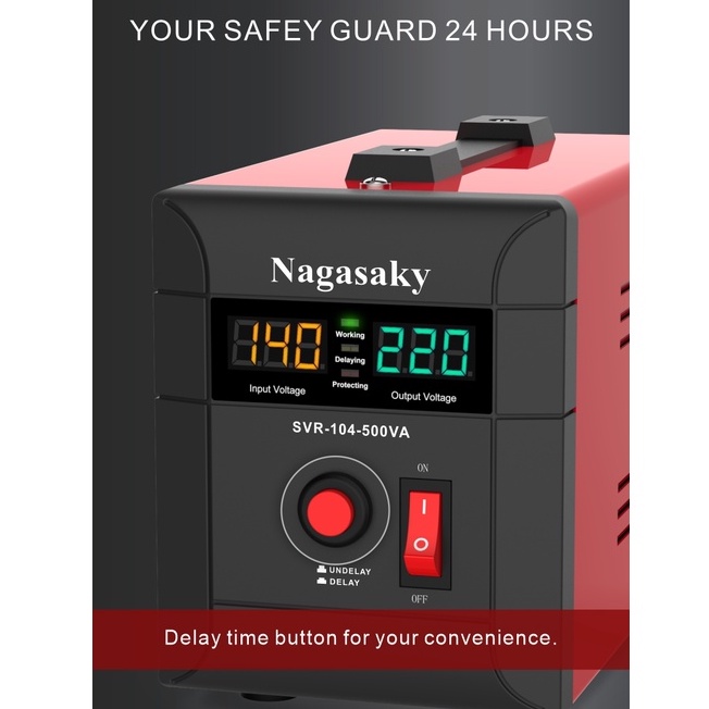 stabilizer digital NAGASAKY SVR-104 SERI 500VA/1000VA/1500VA/2000VA/3000VA/5000VA automatic voltage regulator