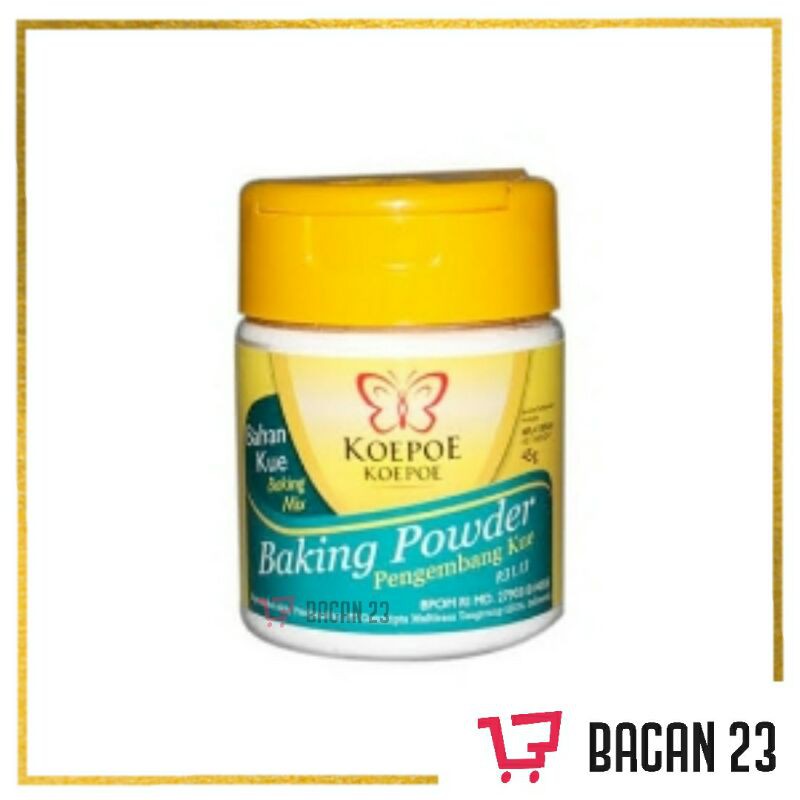 Koepoe Baking Powder 45gr / Bubuk Vanila / Bacan 23 - Bacan23