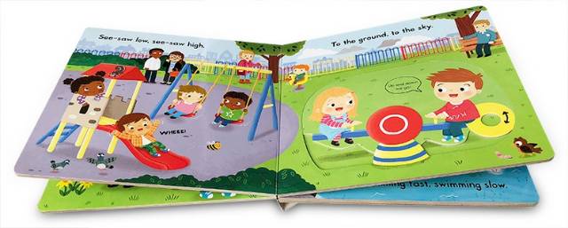 Original Busy park /board buku/ push pull slide book//buku anak /campbell/happychild