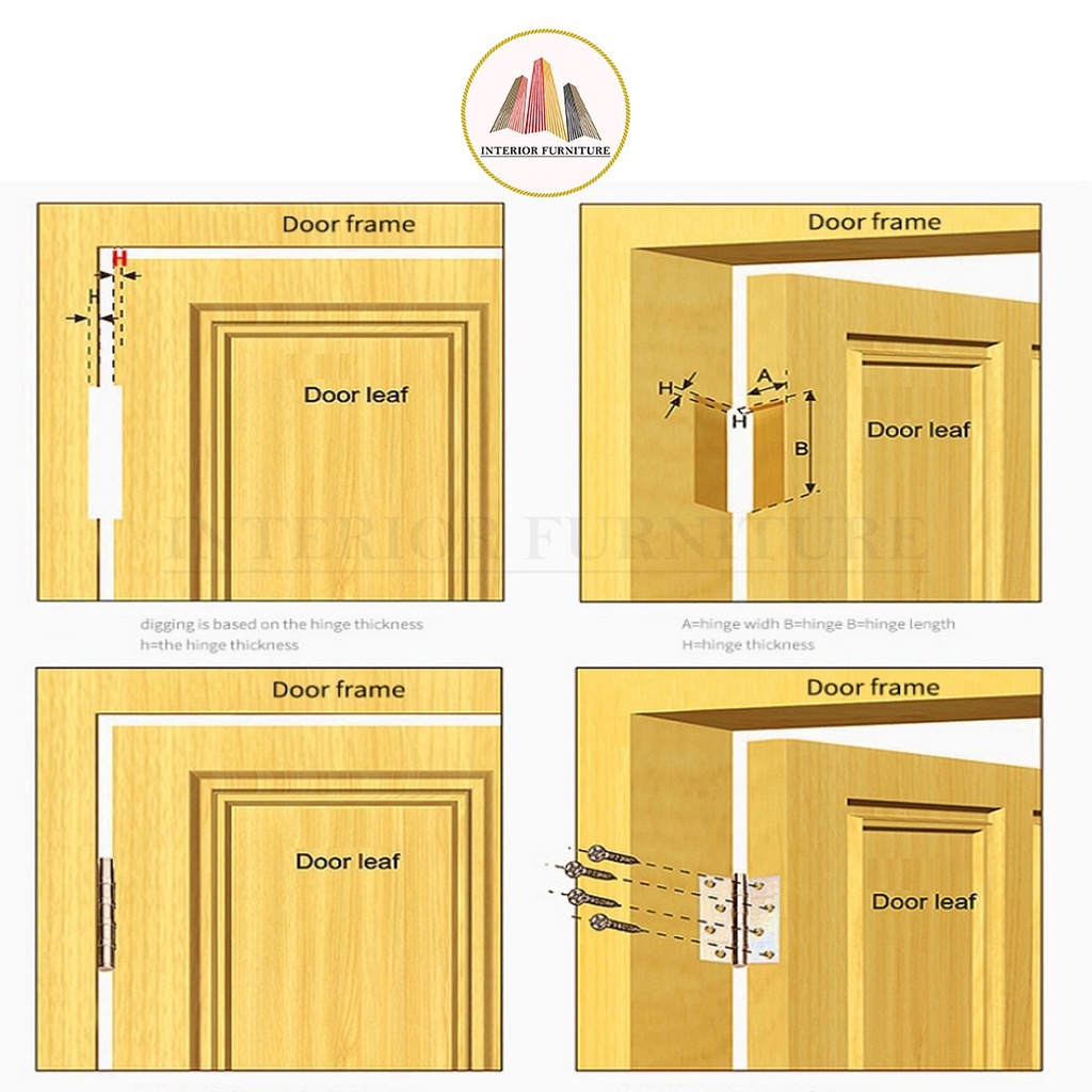 ENGSEL PINTU &amp; JENDELA TANPA COAK Engsel Jendela Kupu-kupu 4 inch