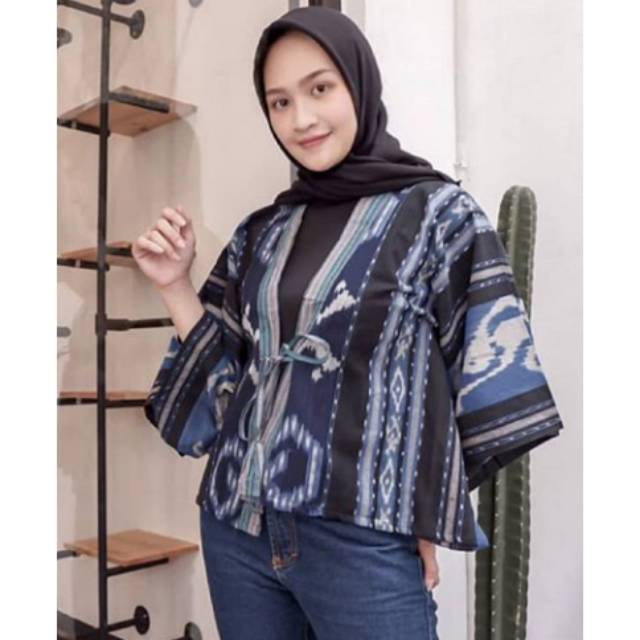 Kimono tenun motif asmat original