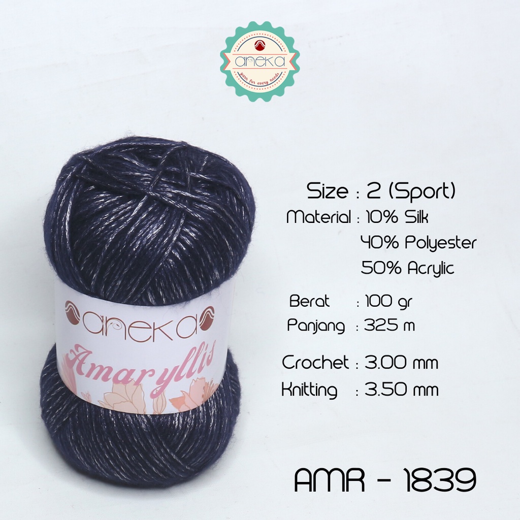 Benang Rajut Amaryllis / Amarillis Silk Cotton Yarn - 1839