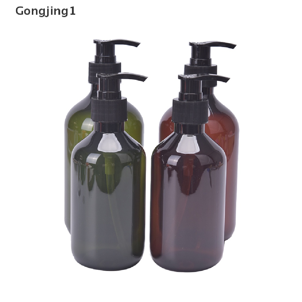 Gongjing1 Botol Kosong Model Tekan Bahan Plastik Warna Hitam Amber Untuk Sampel Lotion