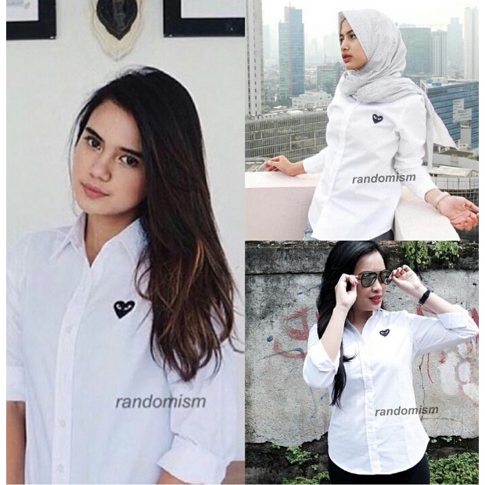 *[HNFK] Kemeja Korea / Atasan Kemeja Wanita / Kemeja Kantor/ Kemeja Garcon / Atasan Polos
