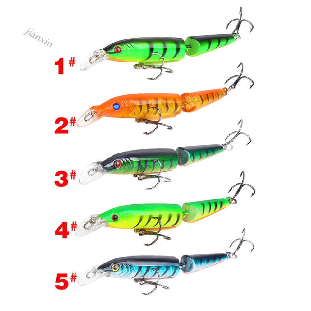 [Jianxin] 10.5cm Umpan Pancing Bentuk Ikan Neon 2 Bagian