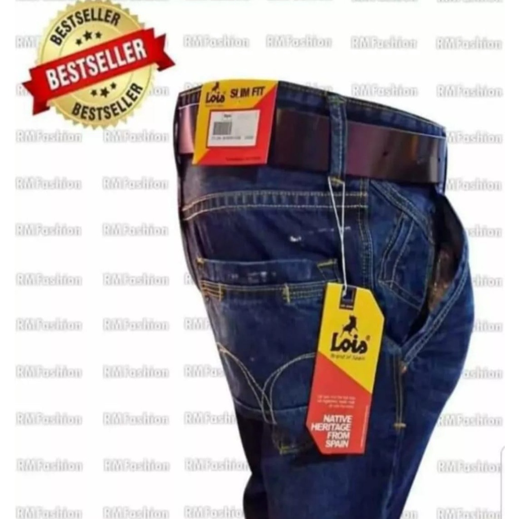 HERYCLOTHING.CELANA PANJANG JEANS PRIA ORIGINAL STANDART REGULER/CELANA PANJANG JEANS LOIS