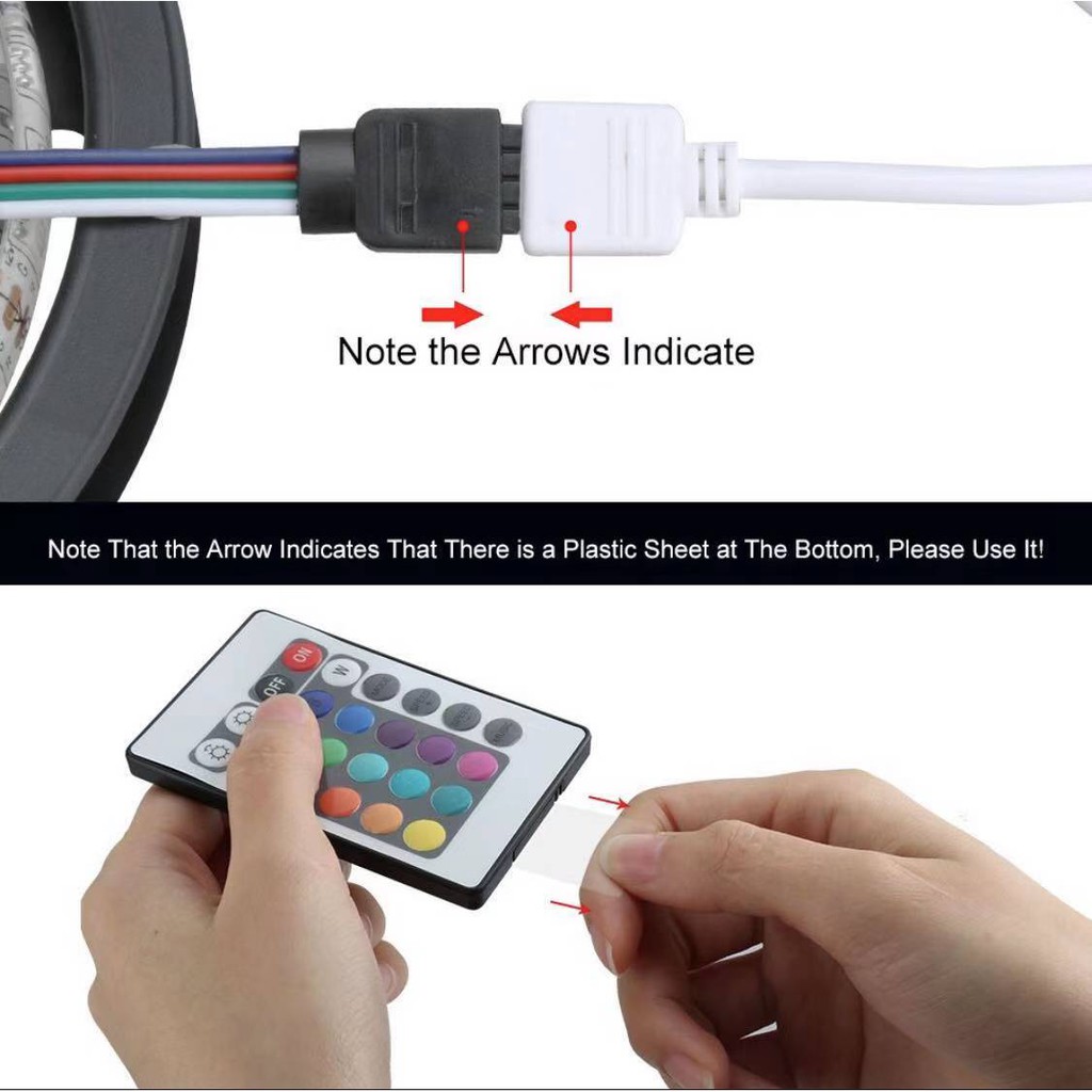 Led strip RGB set IP44-5050 RGB 5M 10M (remot+adaptor)