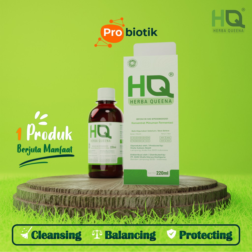 HQ probiotik Obat Herbal untuk Asam Lambung 100% Original (220ml)