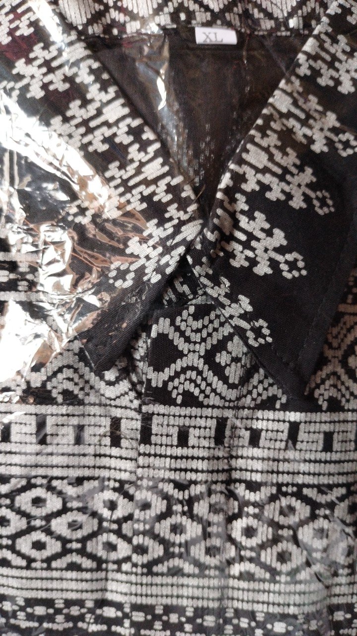 Kemeja Batik Pria Motif Songket Asli Prada Silver Golden Batik M L Xl Xxl Seragam Grosir