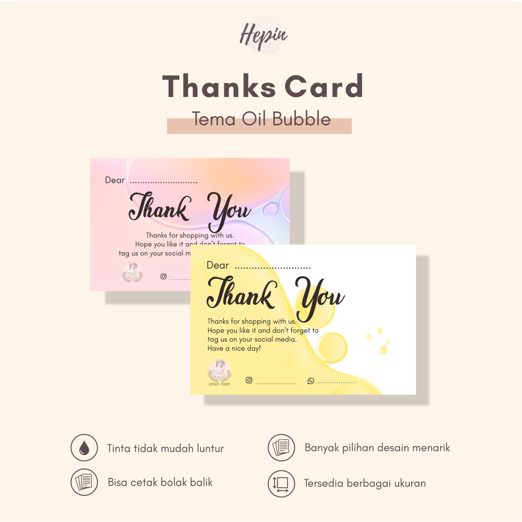 

thanks card murah tema OIL BUBBLE