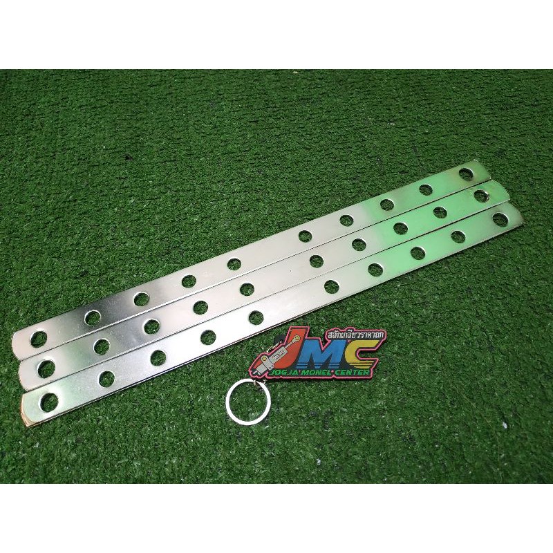 Penggaris Knalpot Plat Besi Chrome Universal Murmer