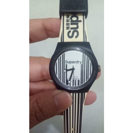 Preloved Jam Tangan Watch Unisex SUPERDRY ORI Warna Putih