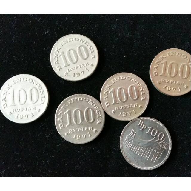 Uang koin 100 rupiah 1971 tebal ( uka-uka )