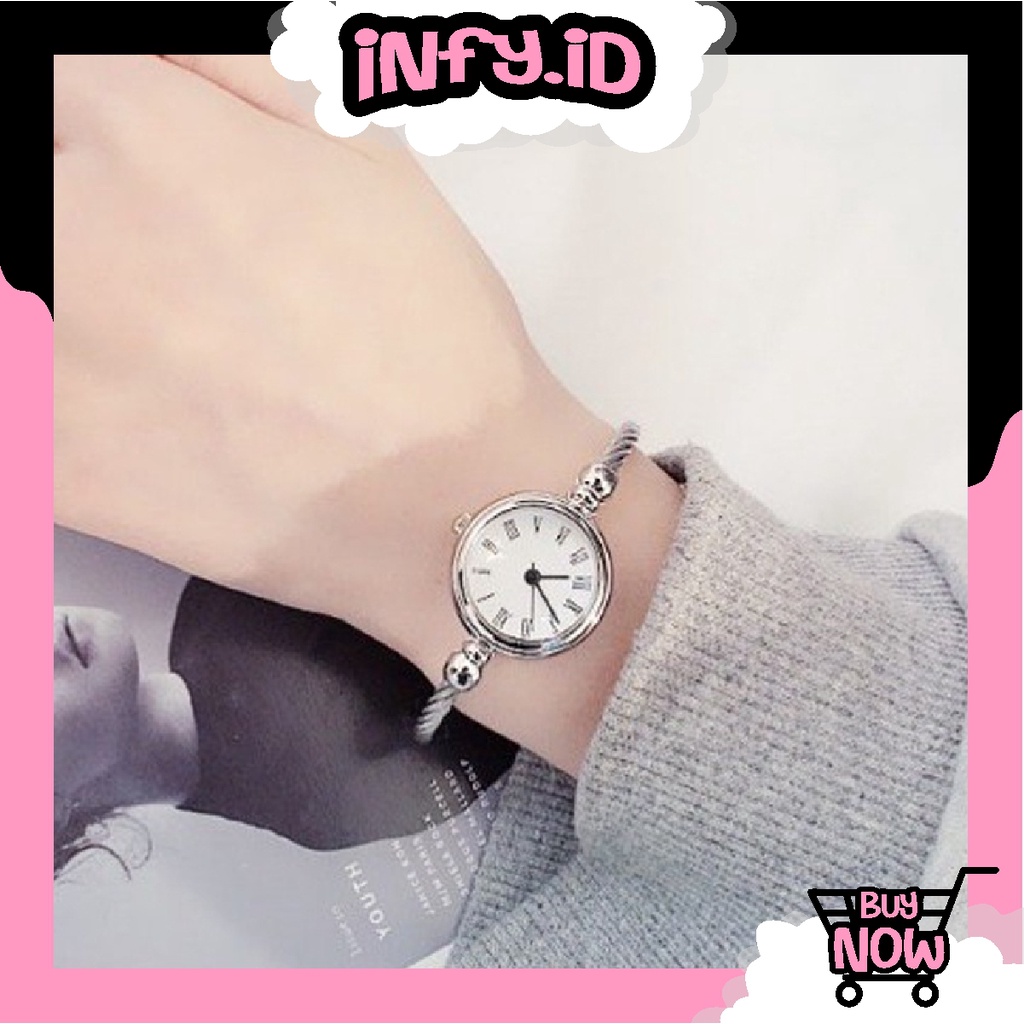 INFY - JT039 Jam Tangan WANITA RANTAI - Jam Tangan Simple Casual Women/ Small Watch And High Quality