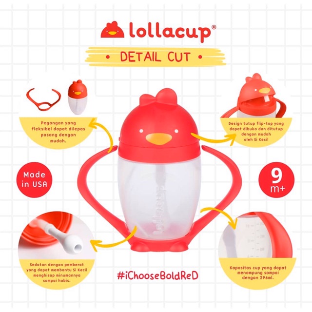 Lollaland lollacup straw sippy cup