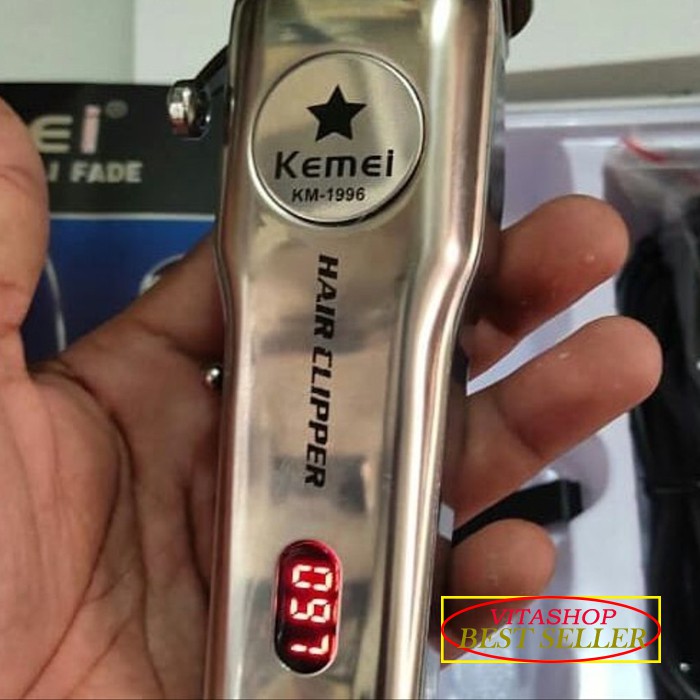 HAIR CLIPPER KEMEI KM 1996 ALAT POTONG RAMBUT CAS MESIN CUKURAN CHARGER