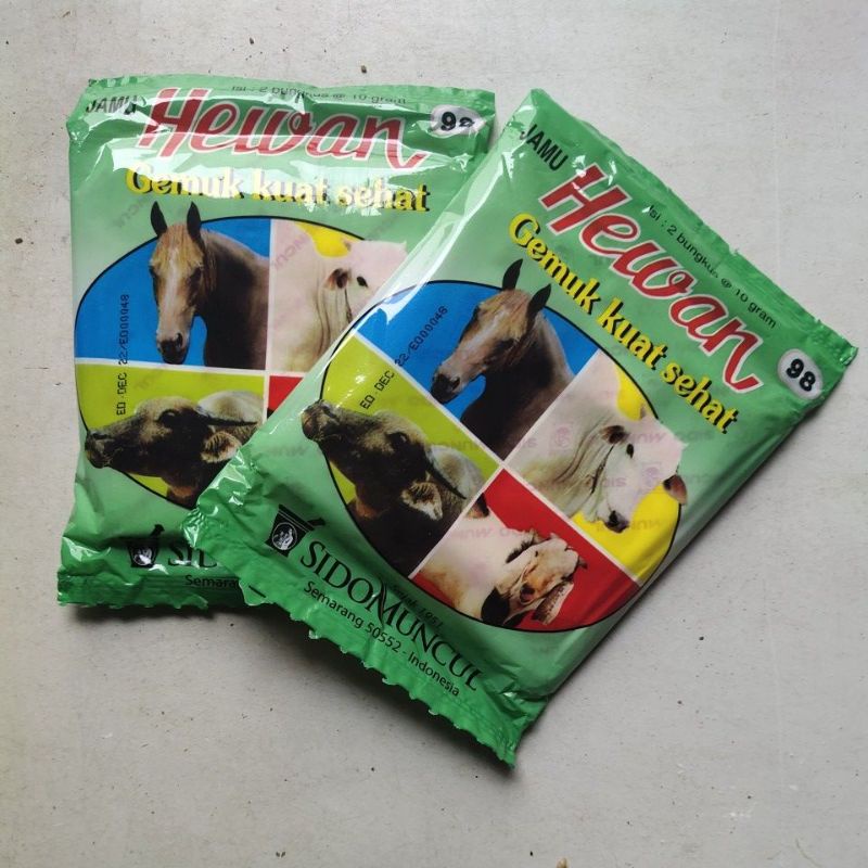 20 pcs (1 pack)jamu hewan kuat sehat kamu hewan sidomuncul sehat kuat