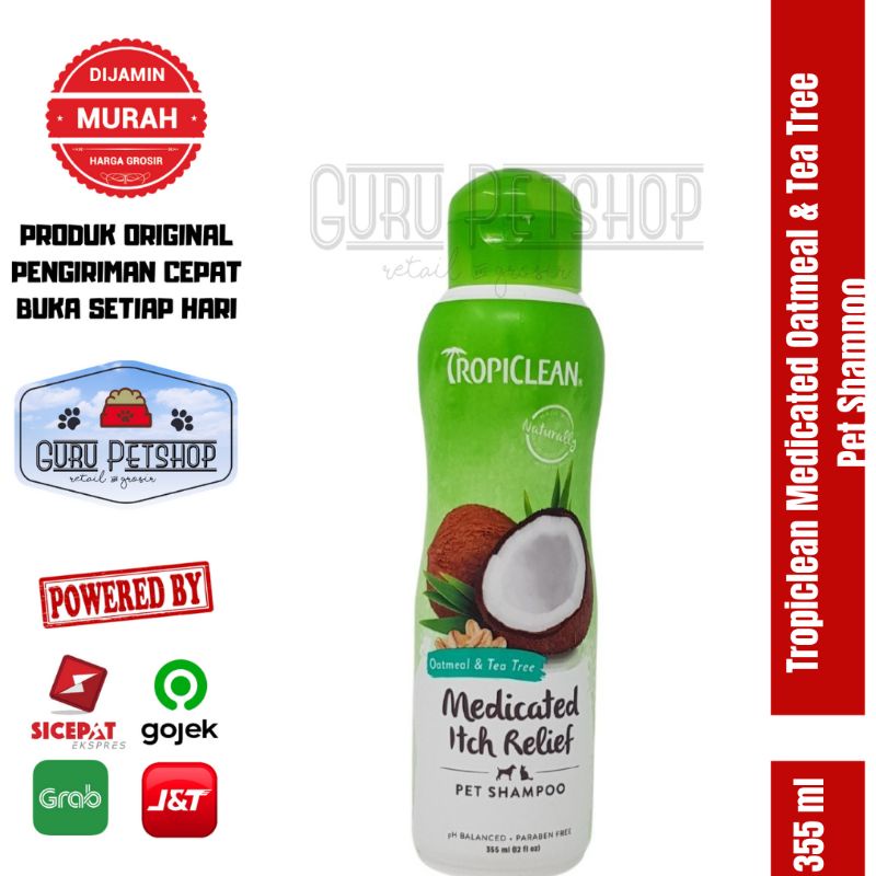 Tropiclean Shampoo Medicated Oatmeal &amp; TeaTree 355ml (SootheDry&amp;Itchy)