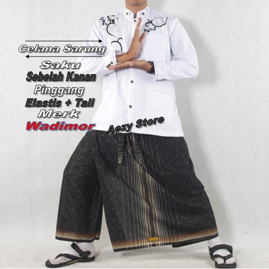 Celana Sarung Wadimor Hitam - Sarung Celana Wadimor Dewasa