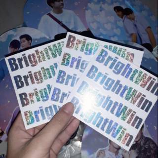  Sticker  Hologram Glitter HARGA PERHURUF  Custom nama 