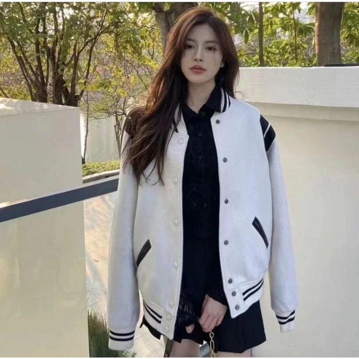 Baseball Jaket Polos TUGO || Jacket Kancing Pria Wanita Kekinian Korean Style Casual Fashion