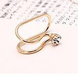 Anting aksesoris fashion berlian berbentuk temperamen mutiara jepit kreatif Korea earrings anting wanita fashion-#5