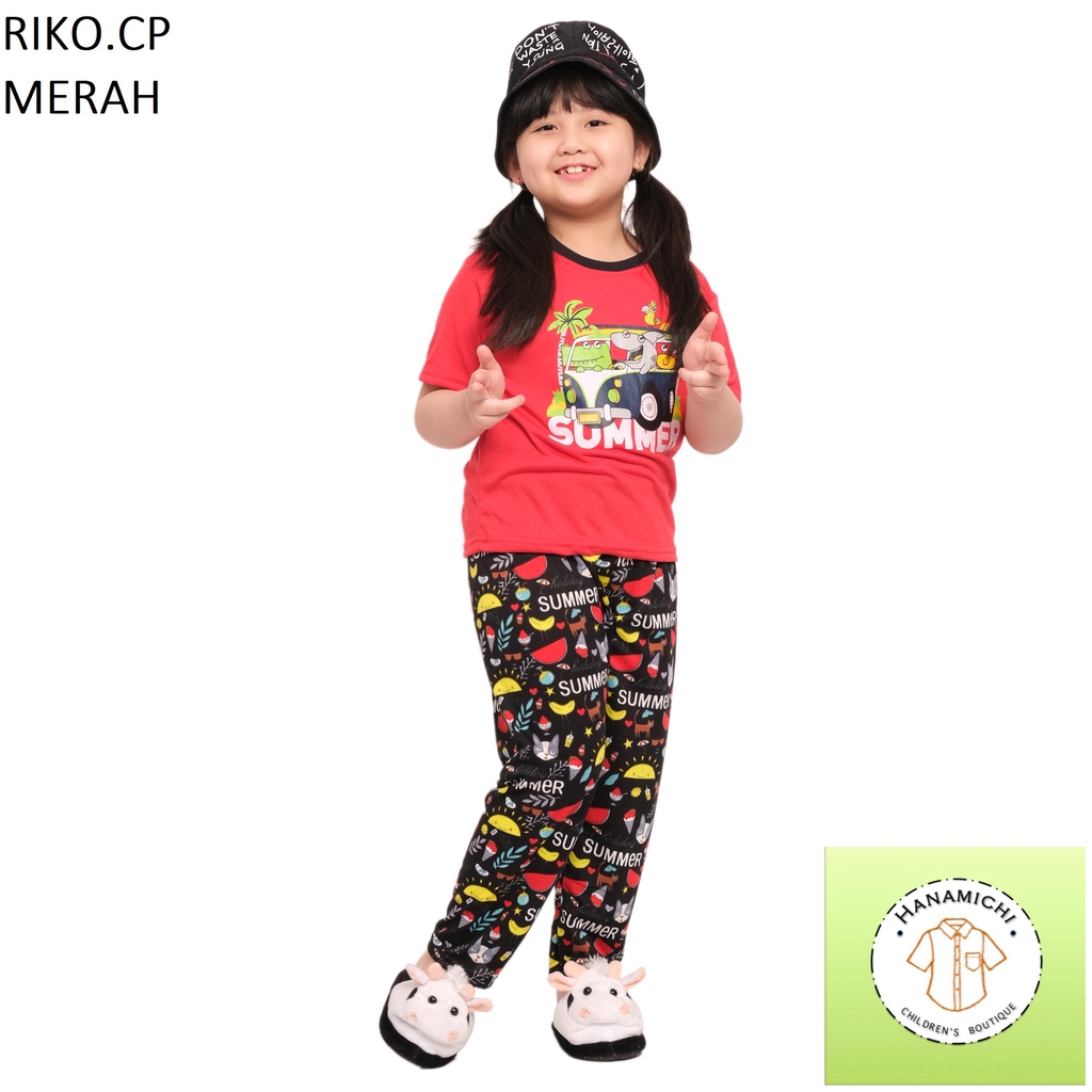 Hanamichi RIKO.CP Baju Tidur Anak Lengan Pendek Bergambar