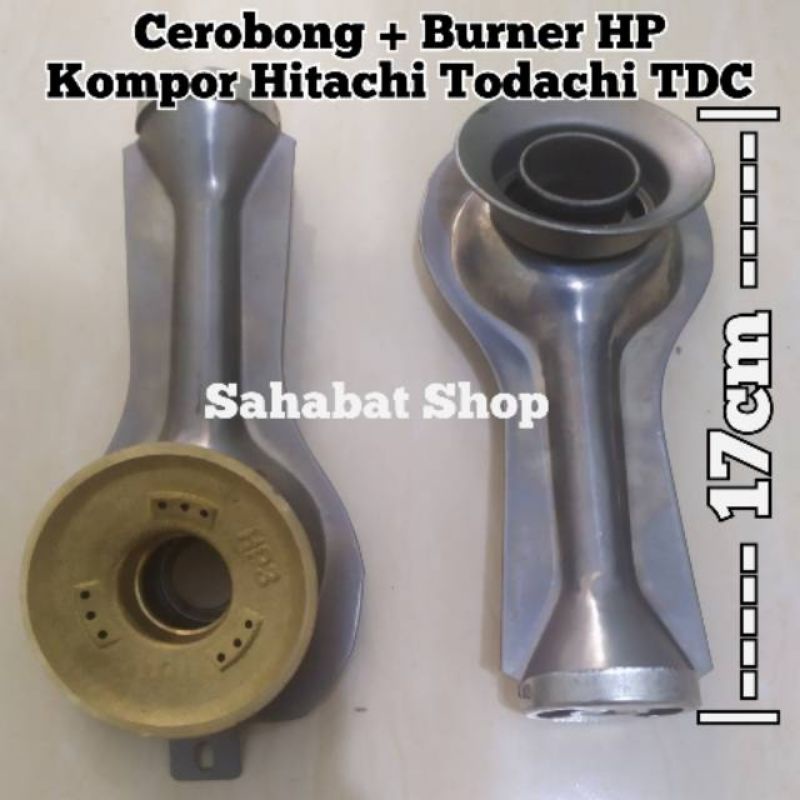 Spare part kompor gas Hitachi Tdc todachi Sanken Rlitachi CEROBONG BURNER KUNINGAN SUMBU KOMPOR GAS