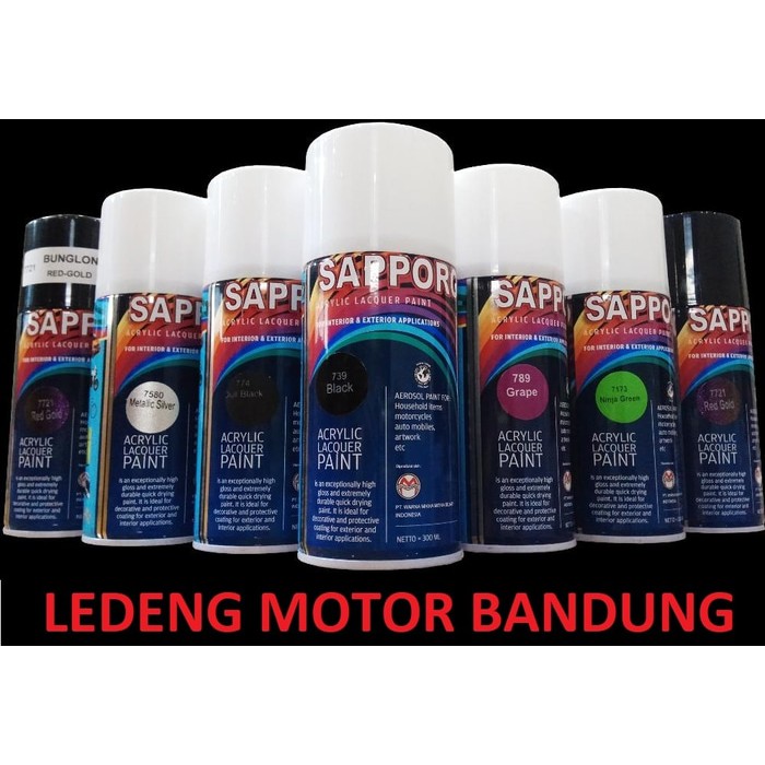Sapporo 755 Black Semi Doff Cat Semprot Saporo Paint Hitam Dof Dop