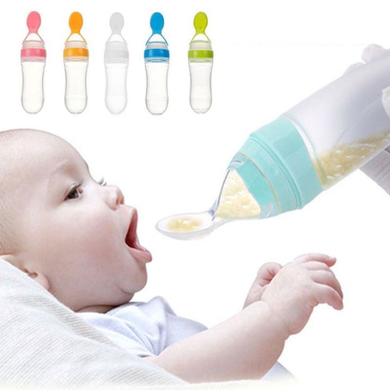 Botol Sendok Bayi Silikon / BOTOL DOT Silicone Sendok Makan Bayi / Botol Sendok Makan Bayi