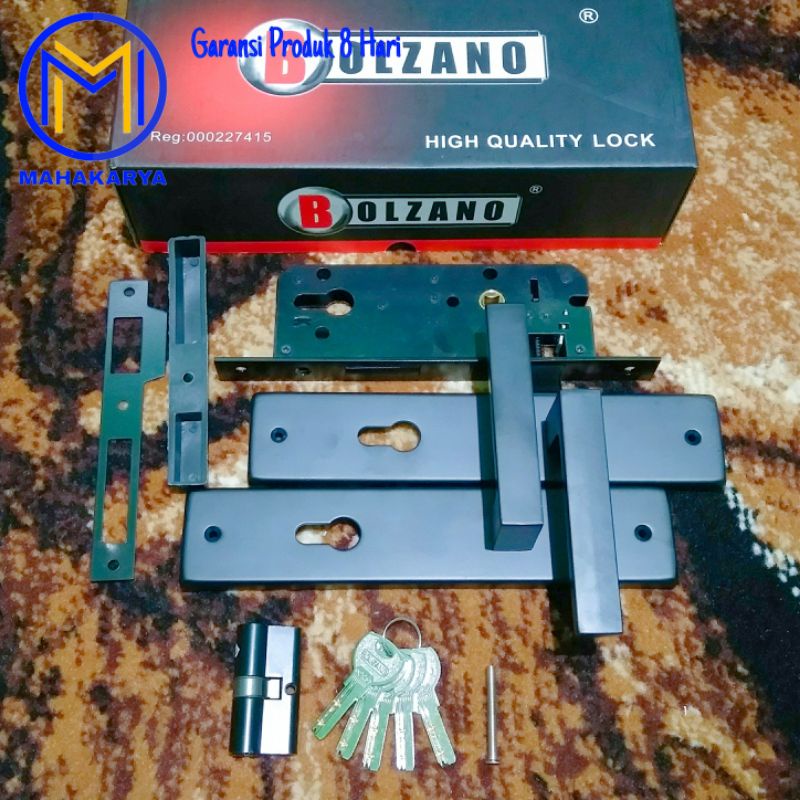 Kunci Pintu Rumah / Kunci Pintu Besar Merek Bolzano Italy Quality IMPOR Black Matte