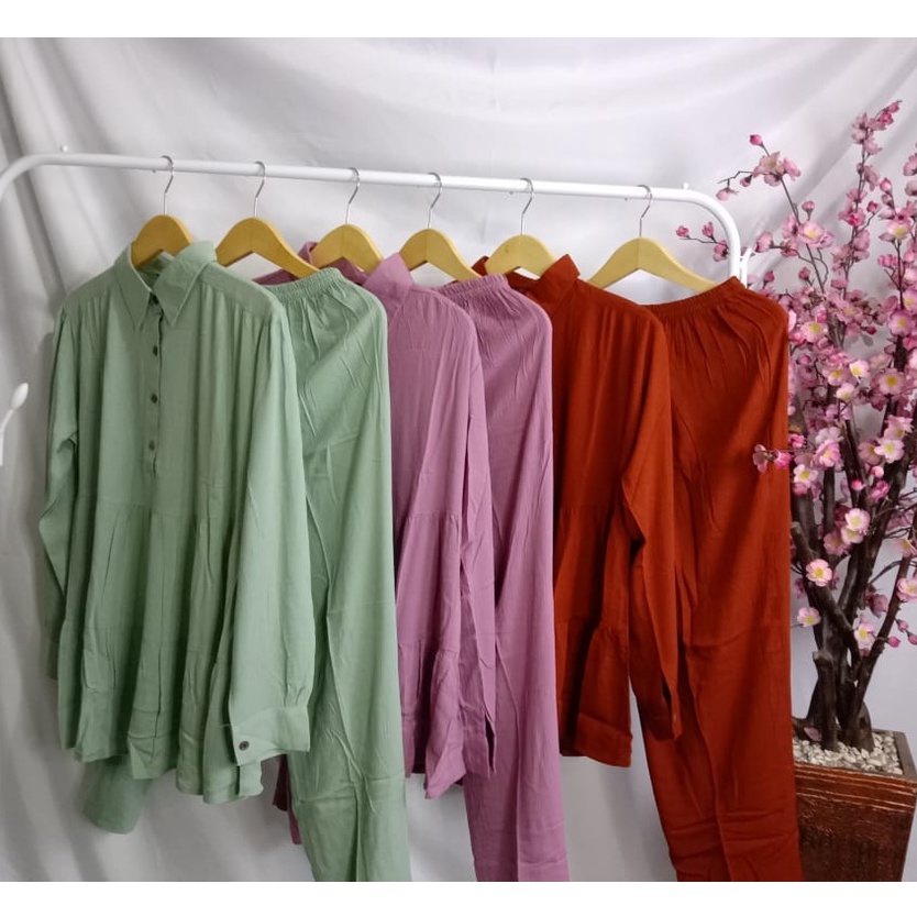 RUBY ONESET/BLOUSE SETELAN/BLOUSE CRINKLE