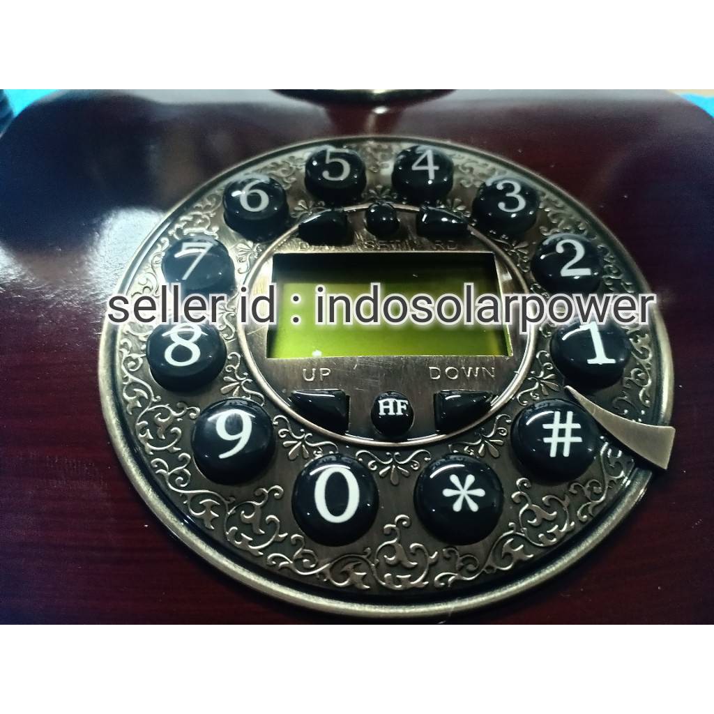 Telepon rumah kabel model klasik KAYU telpon telp vintage retro indihome speedy telkom u/ kado telephone rumah kantor cafe dll