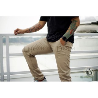 Celana Chino pria Slimfit Pria Formal Kantor Original Khaki Abu Cream Mocca Size 27-38 #1
