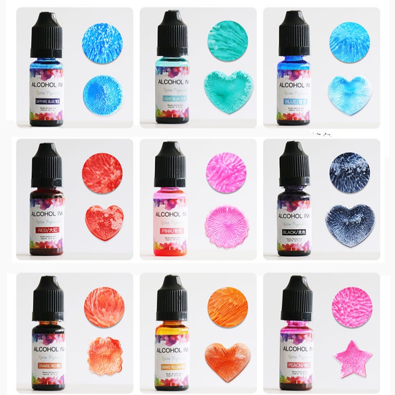 PEWARNA RESIN CAIR ALCOHOL INK DIFFUSION EFFECT PIGMENT ALKOHOL RESIN EPOXY UV LYCAL