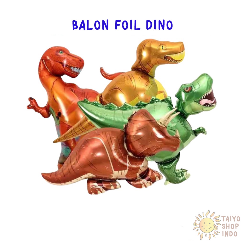 Jual Balon Foil Dino Dinosaurus Dinosaur Hewan Dekorasi Pesta Lucu