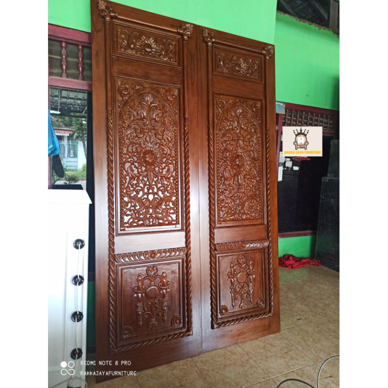 PINTU MODEL KUPU UKIR FULL JATI KLASIK