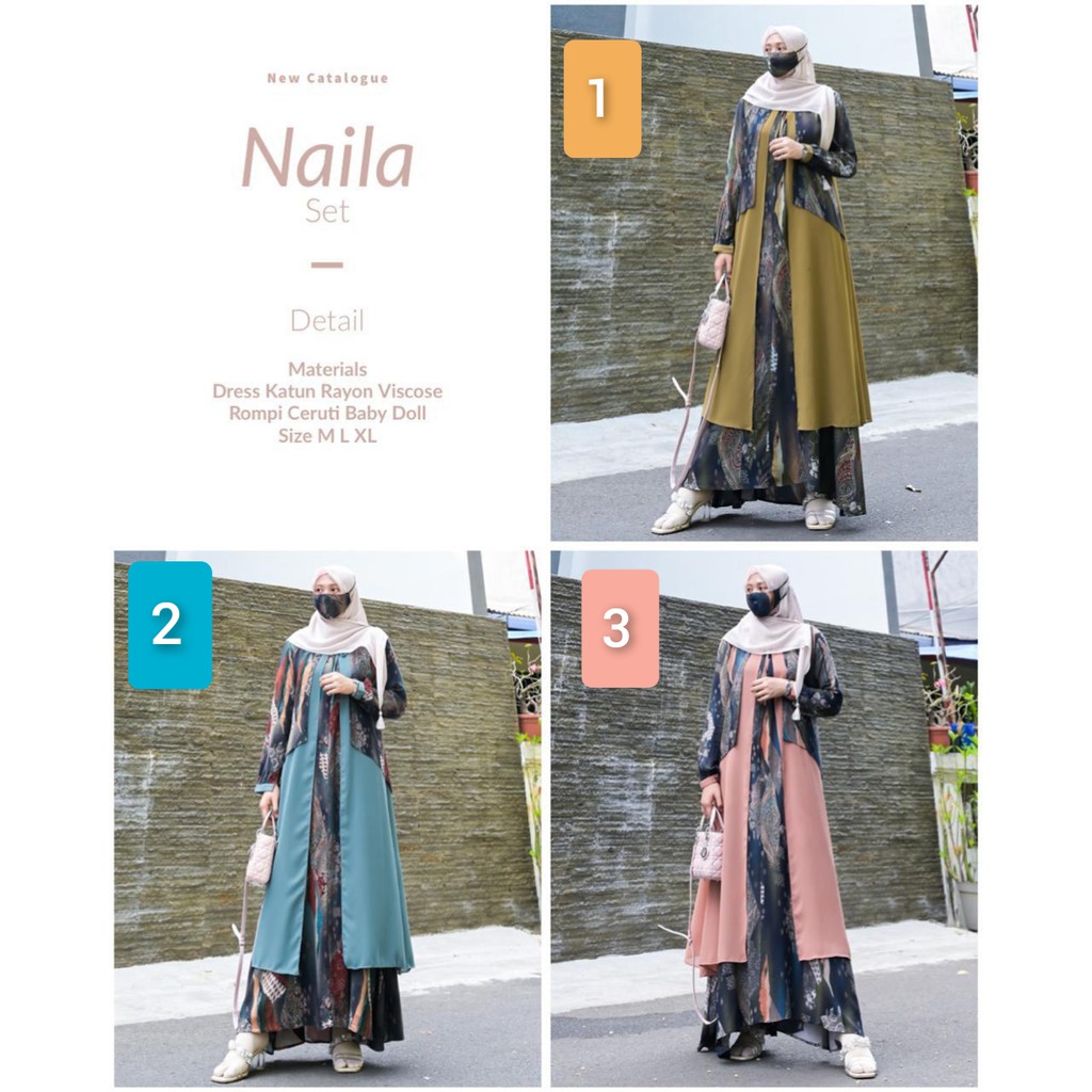GAMIS NAILA SET DRESS  by Innayah OFFICIAL #41
